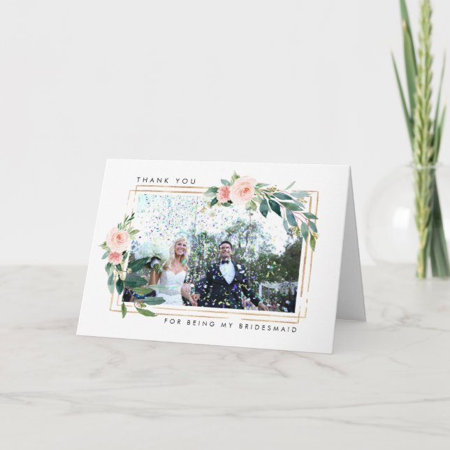 floral gracias por ser mi tarjeta de novia (Anverso)