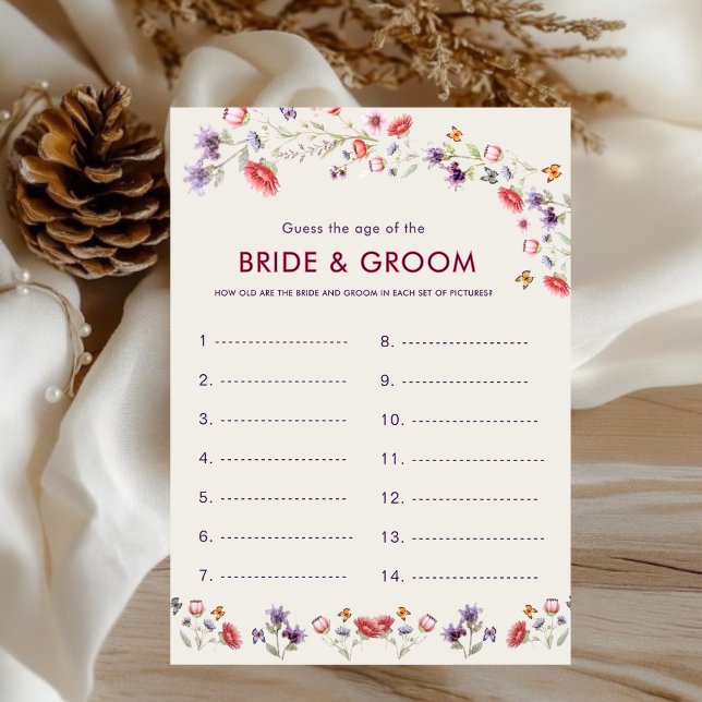 Floral Guess the Age Bridal Shower Game (Subido por el creador)