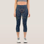 Floral Guitar Capri Leggings<br><div class="desc">Leyendas de guitarra floral Arte MIGNED Pintura</div>