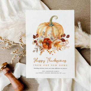Floral Happy Thankding tarjeta de invitación móvil
