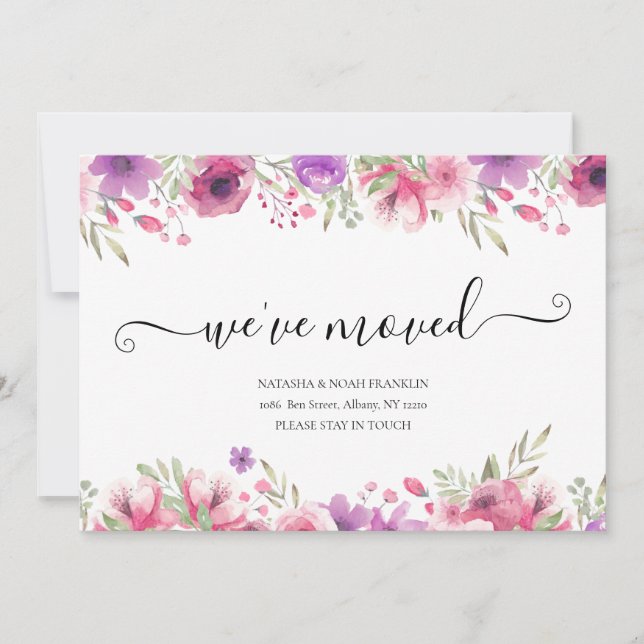 Floral Hemos movido el guión nueva dirección resid (Anverso)