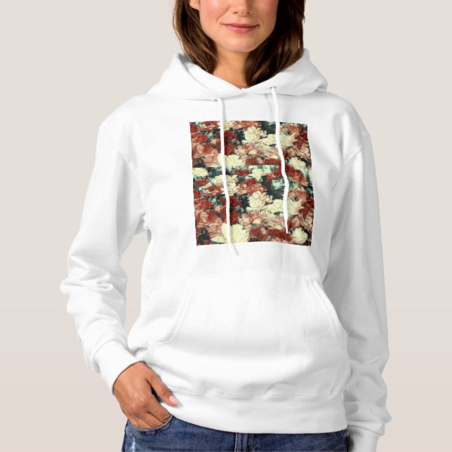 Floral Illusion Basic Chasis de sudadera con capuc (Anverso)
