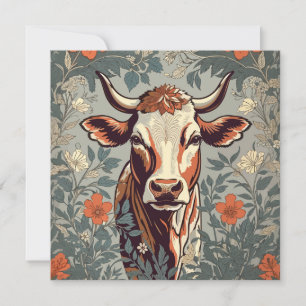 Floral inspirada por William Morris, Vintage Cow