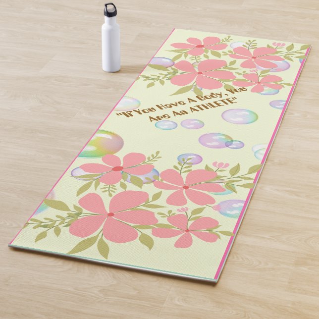Floral Inspiradora de personalizable - Yoga Mat (In situ)