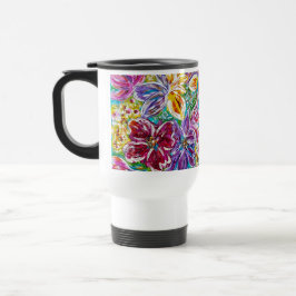 Floral Insulado de la taza de viaje caliente y frí