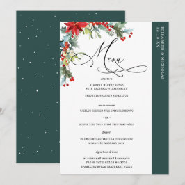 Floral Invernal Rústico | Menú de Boda Moderno