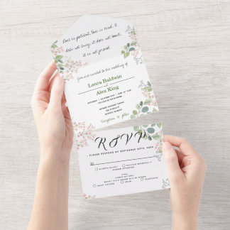 Floral ・ Invitación todo en una boda