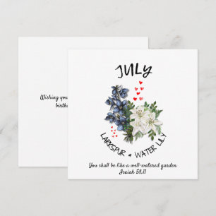 Floral JULY Nacimiento Mes Flor Personalizado Cris