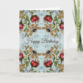 Floral Kaleidoscope - Tarjeta de cumpleaños