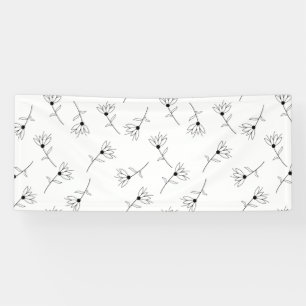 Floral, leche blanca, pancarta romántica