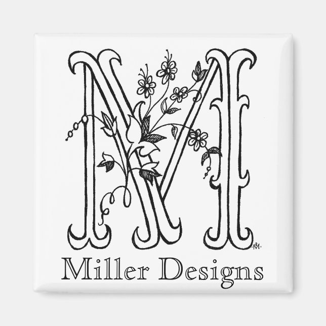 Floral M: Miller diseña un imán (Frente)
