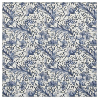 Floral medieval en tela gris sin focas