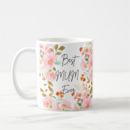 Floral mejor Mamá jamás mug | Copa Coffee Elegante