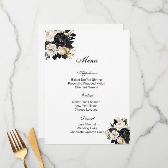 Floral Menu Card (Anverso/Reverso In Situ)
