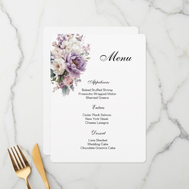 Floral Menu Card (Anverso/Reverso In Situ)
