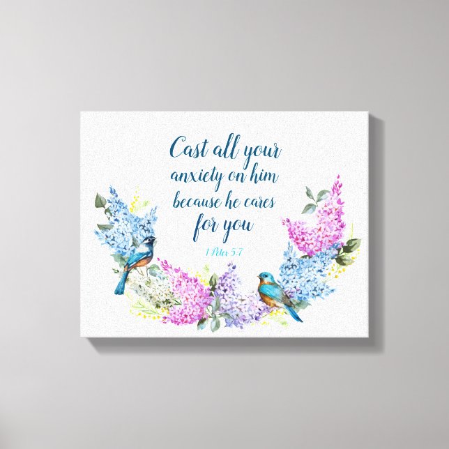 Floral moderna 1 impresión de lienzo falso 5:7 (Anverso)