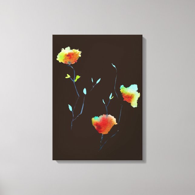 Floral moderna Abstract arte flor acuarela (Anverso)