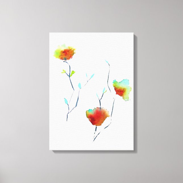 Floral moderna Abstract arte flor acuarela (Anverso)