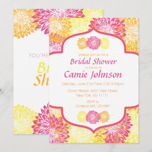 Floral moderna, Mamáes Invitaciones a la ducha de