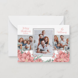 Floral Moderno 3 Collage de fotos Feliz Tarjeta de