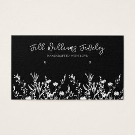 Floral monocroma ・ Tarjeta de visualización de los