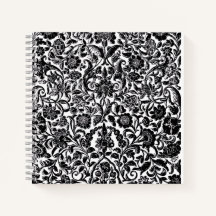 "Floral Monocromo" Cuaderno Artístico de Tapas Dur
