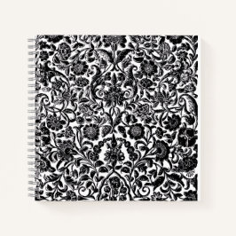 "Floral Monocromo" Cuaderno Artístico de Tapas Dur