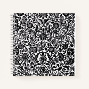 "Floral Monocromo" Cuaderno Artístico de Tapas Dur
