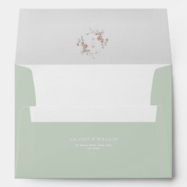 Floral Monogram Sage Green Wedding