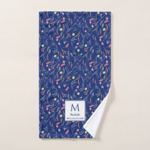 Floral Monograma AZUL REAL PRECIOSO PARA DIOS