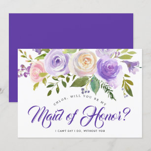 Floral morada serás mi tarjeta de doncella
