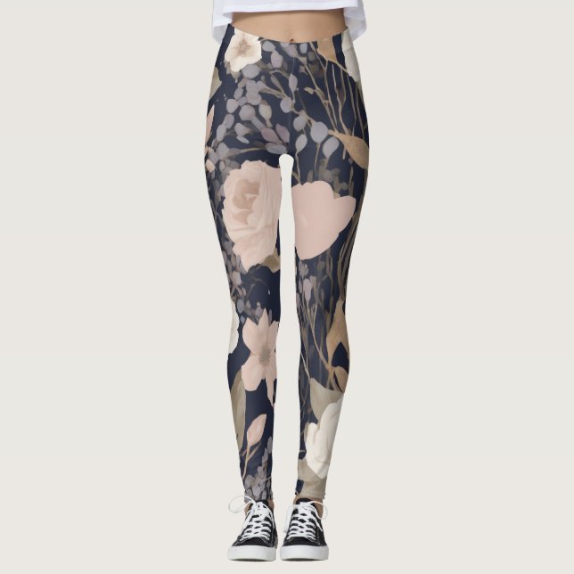 Floral Motif Yoga Leggins (Anverso)