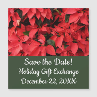 Floral navideña de Navidades de la Poinsettias Roj