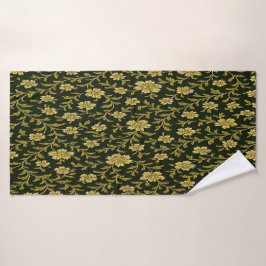 Floral Negro y Dorado