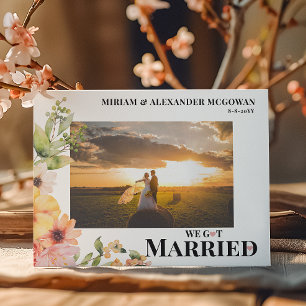 Floral Nos casamos con invitación Boda