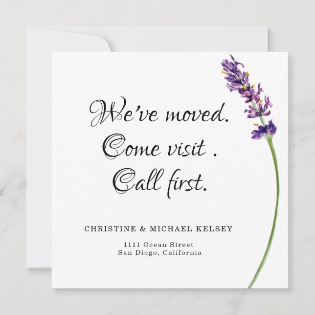 Floral Nueva tarjeta de Invitación plana móvil res (Anverso)