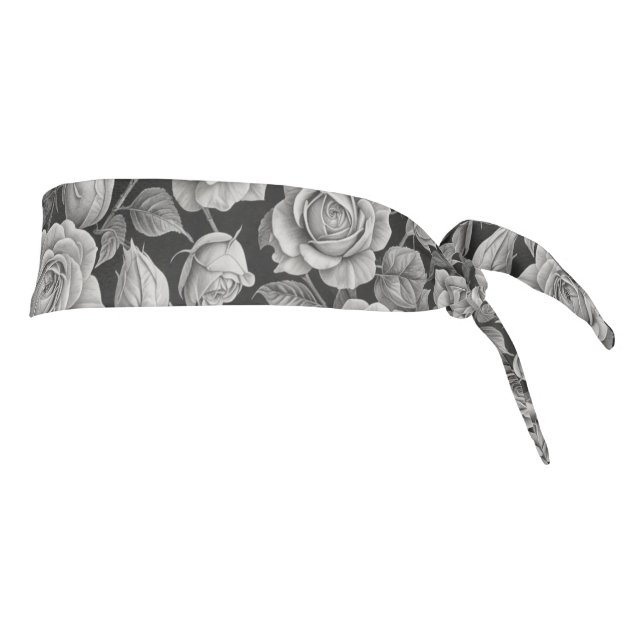 Floral Oscuro Rosas Grises Negras Estético (Girar 90)