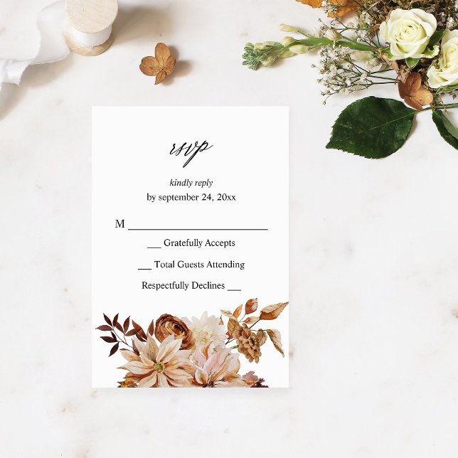 Floral Otoño Beige sin RSVP de comida VER (Subido por el creador)