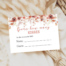 Floral Otoño Cuántos Besos Tarjeta De Ducha Bridal