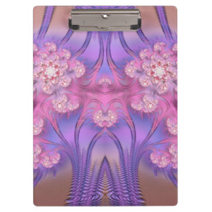 FLORAL ~ PASTEL 3D! Portapapeles rosa y malva GLOS