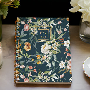 Floral, patrón de arte de vida fija, planificador