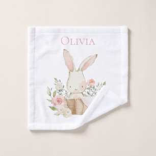 Floral personalizada de conejo conejo conejo conej