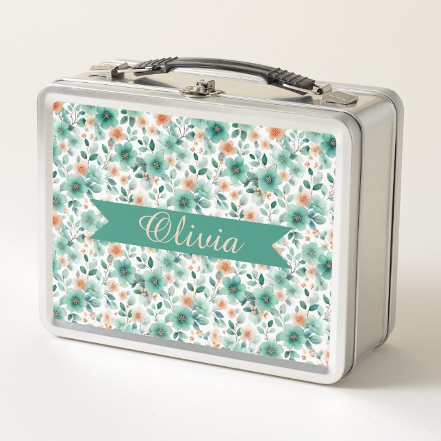 Floral Personalizada Verde Primavera Vintage (Anverso)
