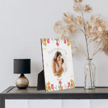 Floral Primer día de la Madre Placa