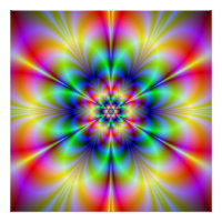 Floral Psychedelia Zazzle Perfect Poster