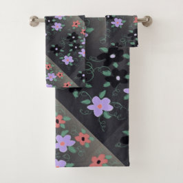 Floral Púrpura Y Roja