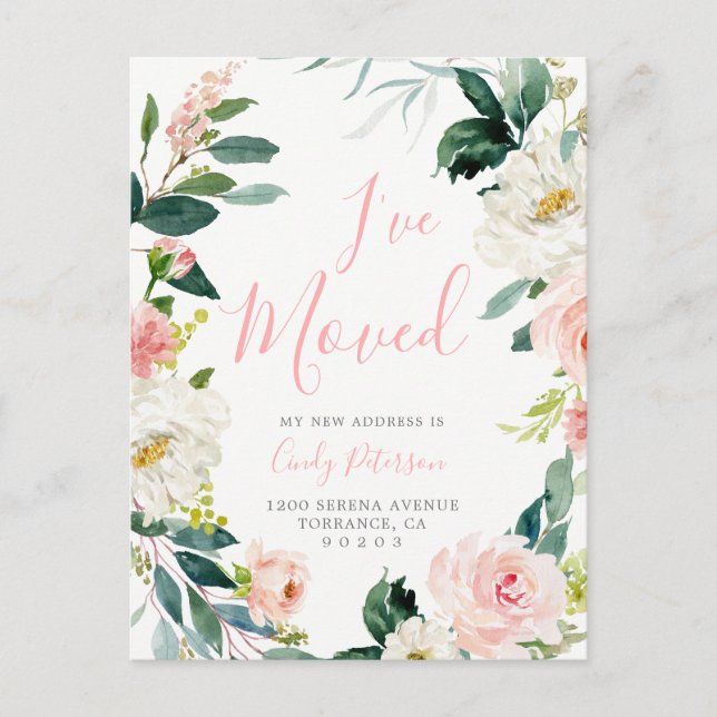 Floral que he movido | Postal de Invitación móvil (Anverso)