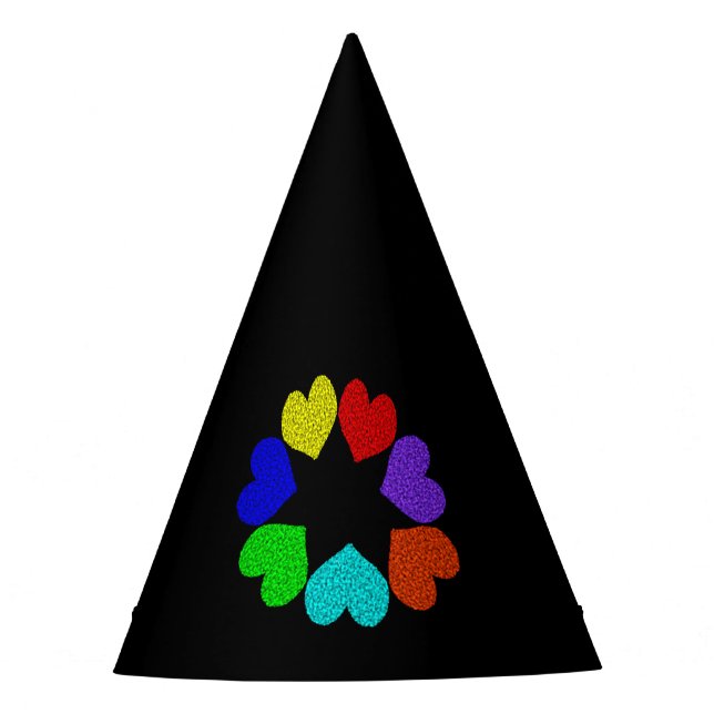 Floral Rainbow Love Hearts Fiesta Gorra (Anverso)