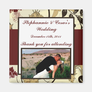 Floral/ramas de imán de Invitación de 2"x2"