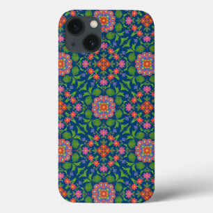 Floral Rangoli, Deep Blue Ipad Mini Funda mate Fun